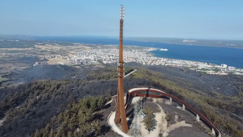 Çanakkale’de yaşanan orman yangınında yanan yerler dron ile görüntülendi –  Ankara Haber