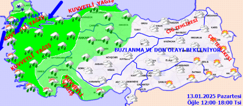 METEOROLOJİ’DEN 13 KENTE SARI KODLU UYARI